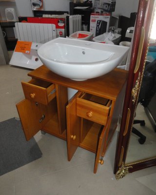 Mueble baño lavabo madera provenzal