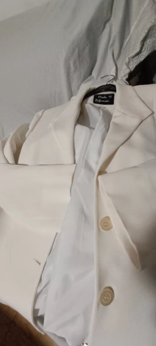 Americana Moda Difusión Blanca Mujer