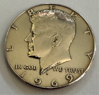 Medio dólar Kennedy 1969, 40% Plata