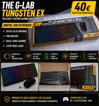 Teclado y Ratón Gaming G-LAB Tungsten EX