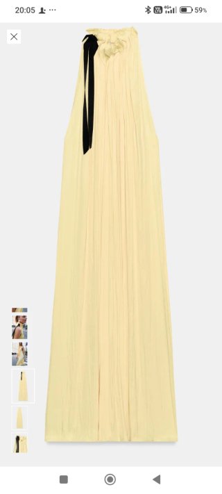 Vestido halter satinado Zara ZW