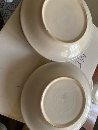 Juego 2 tazas y platos años 50