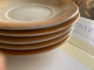 Juego 2 tazas y platos años 50