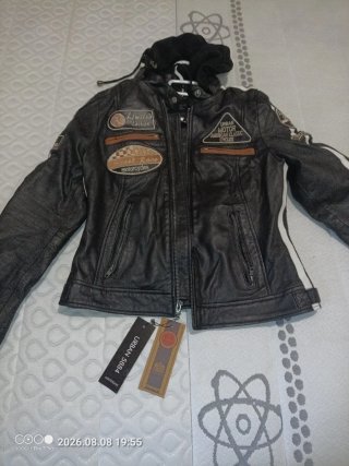 Chaqueta Moto Cuero Mujer URBAN 5884, Talla M