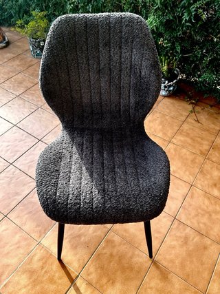 4 Sillas comedor/cocina. Tela. Gris Oscuro. Nuevas