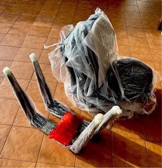 4 Sillas comedor/cocina. Tela. Gris Oscuro. Nuevas