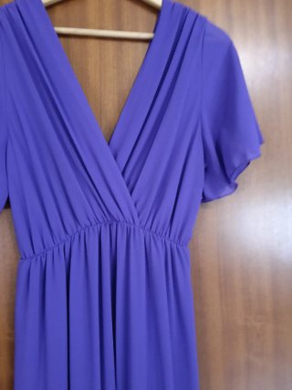 Vestido largo morado para eventos
