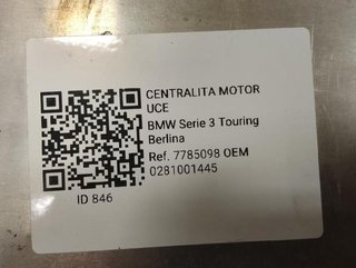846 centralita motor 0281001445 bmw serie 2.0 320d