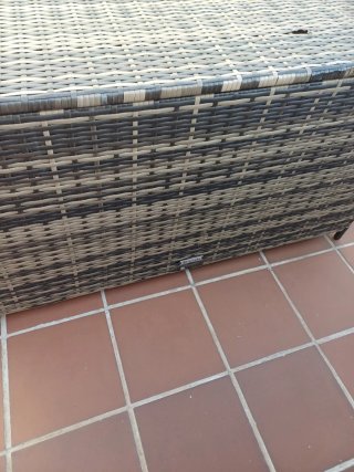 Baúl grande mimbre chocolate con ruedas