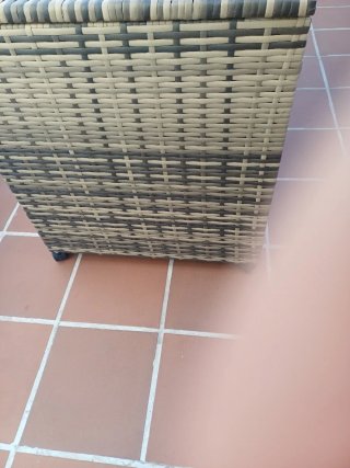 Baúl grande mimbre chocolate con ruedas