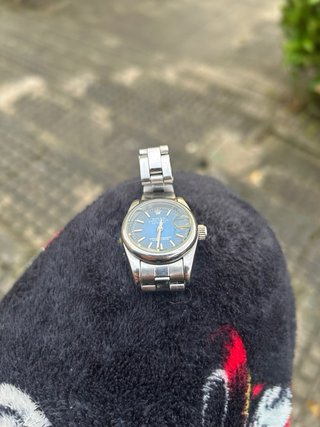 Reloj Rolex Mujer Azul y Plata