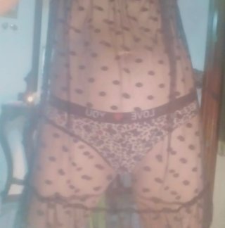 Vestaglia sexy in pizzo e fantasia a pois
