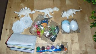 Kit Manualidades Dinosaurios 3D para Pintar
