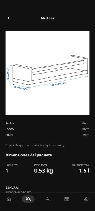 Estante especiero Bervam madera