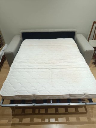 Sofá Cama Gris Tela