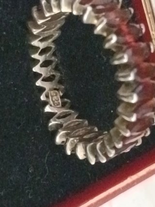 Anillo Plata con Piedras Rojas