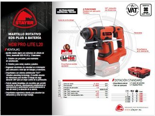 Set STAYER, Martillo, Taladro y Amoladora