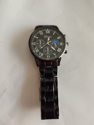 Reloj Geneva Negro y Plateado