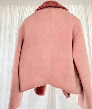 Chaqueta Biker Zara Rosa Talla L