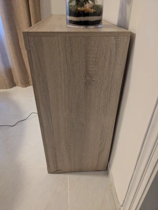Aparador moderno blanco y madera
