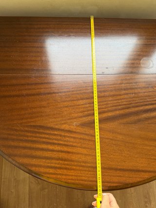 Mesa redonda de madera abatible