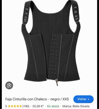 Faja Cinturilla  Bella Silueta Negra talla XXS