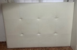 Cabezal de cama blanco polipiel