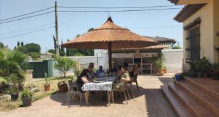 Sombrillas de brezo/esparto/mimbre