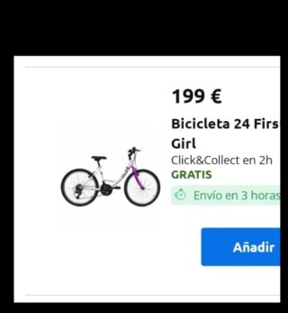 Bicicleta infantil  blanca y rosa