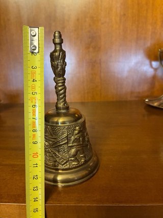 Lote bronce Vintage: Morteros, Campana, Quinqué