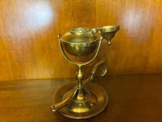 Lote bronce Vintage: Morteros, Campana, Quinqué