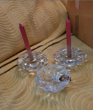 Orrefors (Suecia) Set Vintage Cristal y plata