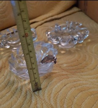 Orrefors (Suecia) Set Vintage Cristal y plata