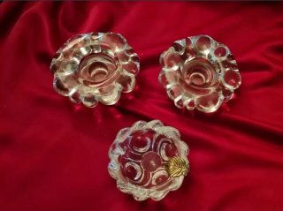 Orrefors (Suecia) Set Vintage Cristal y plata