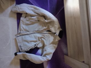 Chaqueta de moto verano beige