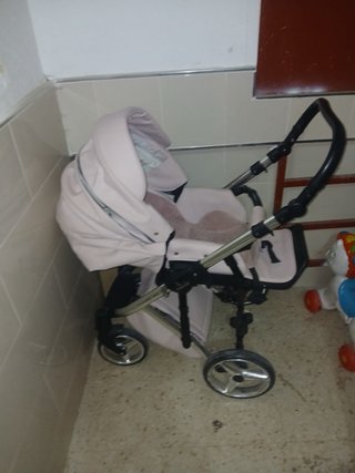 Carro de bebé niña rosa con 3 pieza capazo silla