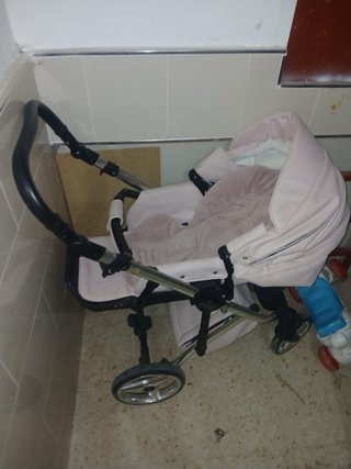 Carro de bebé niña rosa con 3 pieza capazo silla