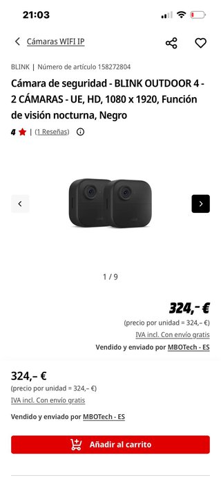 2 Cámaras Blink Outdoor 4