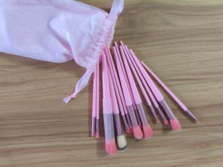 Set Pinceles Maquillaje Rosa