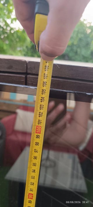 Cristal grueso 105,5 x 63,5 cm - 18 mm