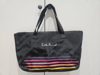 Bolso Little Marcel Negro con Rayas Multicolor