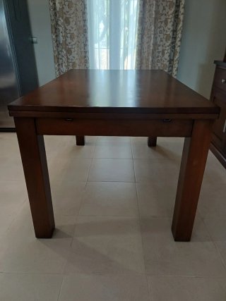 Mesa comedor extensible madera 140x90