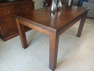Mesa comedor extensible madera 140x90