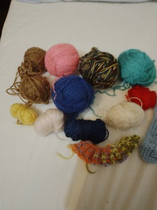 Lote ovillos lana varios colores