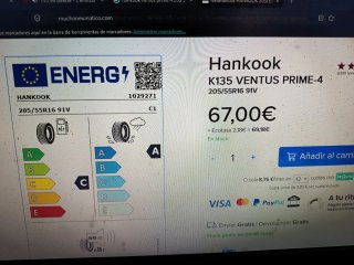 4 Neumáticos Hankook Ventus Prime-4 205/55 R16 91V