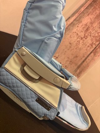 Carro de bebé 2 piezas blanco y azul