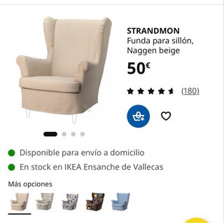 Sillón IKEA STRANDMON funda beige