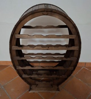 Cantinetta vino in legno scuro