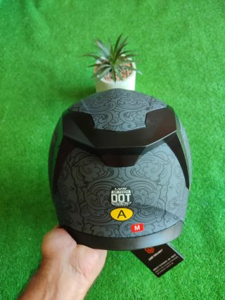 Casco Moto Integral Talla M Diseño Gato Gris
