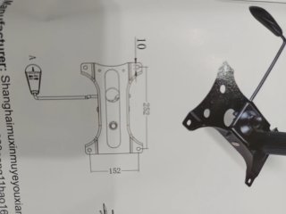 Base Silla Oficina Negra Metal